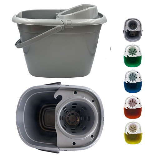 Wischeimer 12l grau - 12l, mit